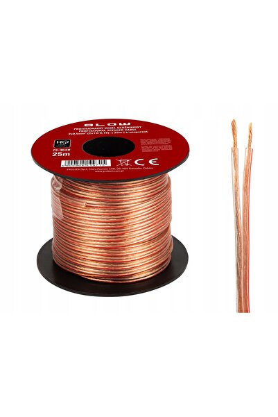 Blow Cablu audio 2x0,50mm 25m transparent