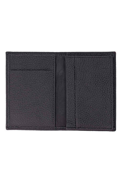 BloominBag Bloomcard Verta Obsidian Black Genuine Leather Vertical Card Holder