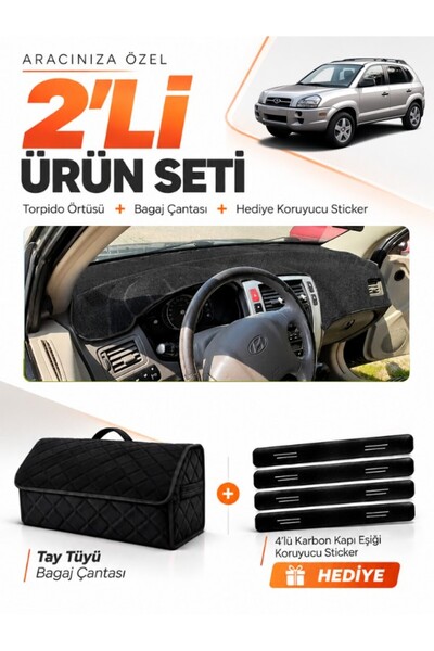 e-biz Hyundai Tucson 1 (2004-2009) Compatible Glove Box Cover + Tay Tüy Lugga...