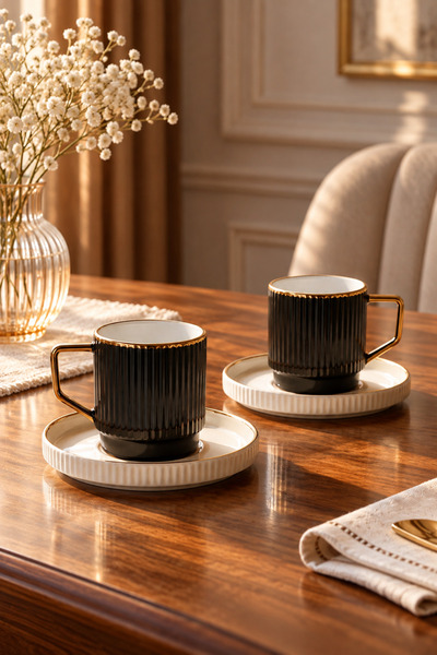 Cooker Noveris 2-person 90 ml porcelain coffee cup set ckr4610