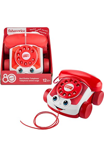 FISHER PRICE Red Chatter Telephone, Mattel 80th Anniversary Edition