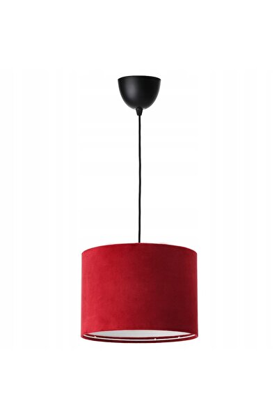 IKEA Lampă suspendată SUNNEBY/MOLNSKIKT, catifea neagră/roșu închis, 33 cm