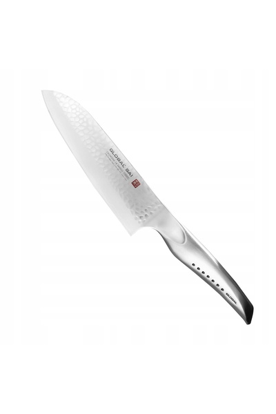 Global CUȚIT SANTOKU SAI 19 cm ciocănit pentru legume carne pește SAI-03