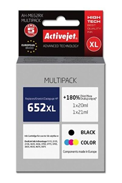 OEM Activejet Ah-m652rx Μελάνι για Hewlett Packard 652 F6v25ae/f6v24ae