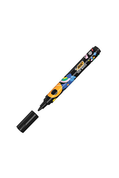 Bic Ακρυλικός Μαρκαδόρος Ζωγραφικής με Στρογγυλή Μύτη 4.5mm Μαύρο