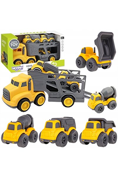 woopie Set de vehicule de construcții 4 în 1 cu basculantă