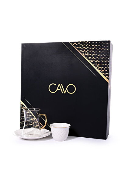 CAVO 18Pcs Gold Bowl and Plate Set