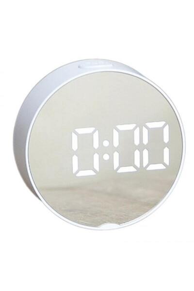 OEM Mirror Led Digital Alarm Clock Λευκό