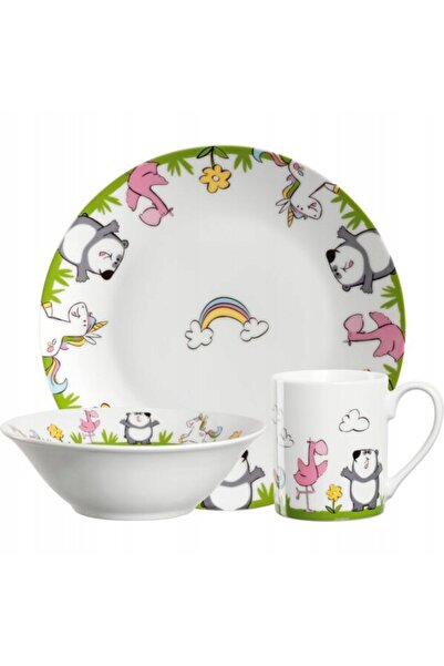 LEONARDO Set de veselă pentru copii Bambini - panda, unicorn, flamingo