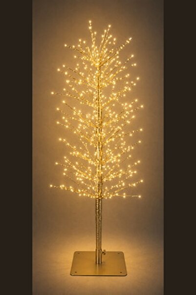 Lianos Epoxiaka Χρυσό Φωτιζόμενο Δέντρο Με 320 Led Copper Φωτάκια Θερμού Φωτι...