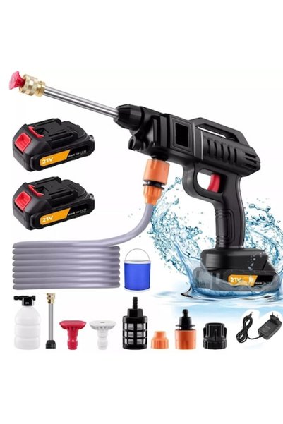 dalimag Φορητό 21V 300W ασύρματο πλυντήριο πίεσης - Εύκαμπτος σωλήνας 5m, 2 μ...