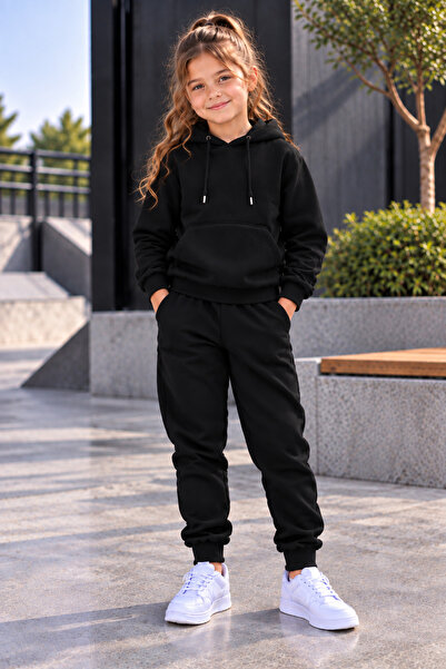 luci sports Girls' Oversize Hooded Rubberized Legging Track Suit