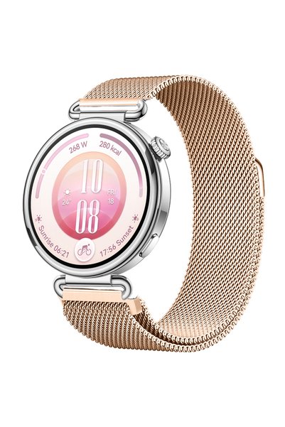 Sneezy Huawei Watch GT7 41mm Uyumlu Manyetik Milanese Loop Metal Kordon