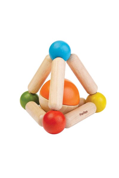 PLANTOYS Triangle Clutching Toy — Wooden Toddler Toy