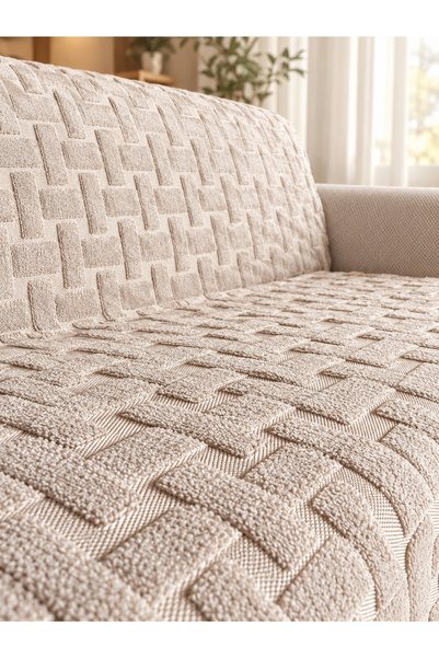 Faiend Premium Dot Based Embossed Patterned Sofa Cover Sofa Bed Cover Sofa Shawl 160X205 cm