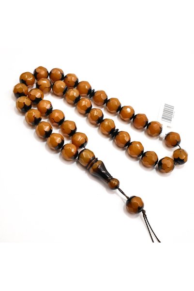 Generic Brand Fatouran Rosary Prayer Beads – 33 Beads, 11.5–12mm Faceted Tasbih