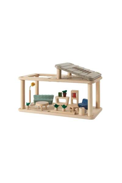 PLANTOYS PlanSpace Gathering Flat With Sunroom — Wooden Dollhouse & Accessories