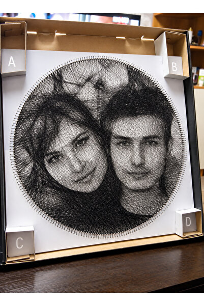 Umay Craft 50x50 cm String Art İpli Tablo – Fotoğraftan Kendin Yap Tablo Seti