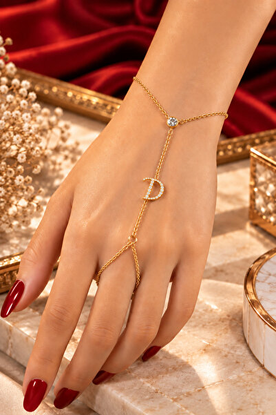 ATÖLYE ALBATROS Şahmeran - Lettered Zircon Stone Steel Women's Şahmeran