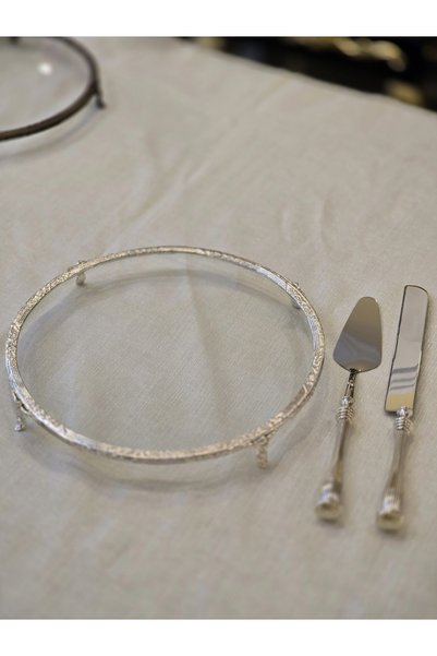 alya home aksesuar Pasta Servis Seti Gümüş
