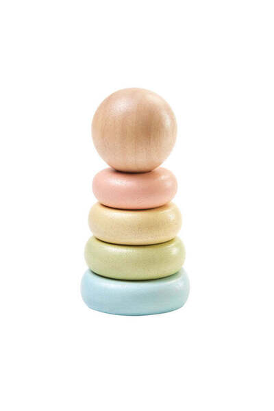 PLANTOYS First Stacking Ring — Wooden Toddler Toy