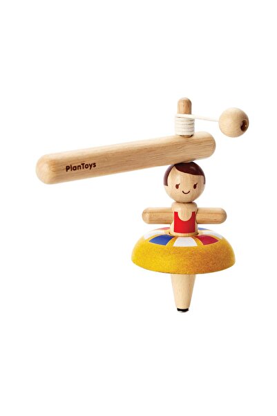 PLANTOYS Ballet Spinning Top — Wooden Skill Game