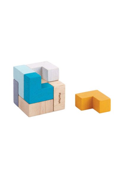 PLANTOYS 3D Puzzle Cube — Wooden Puzzle