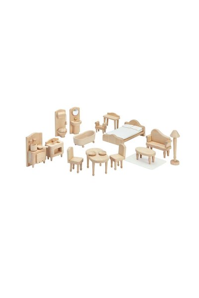 PLANTOYS Victorian Furniture Set — Wooden Dollhouse & Accessories