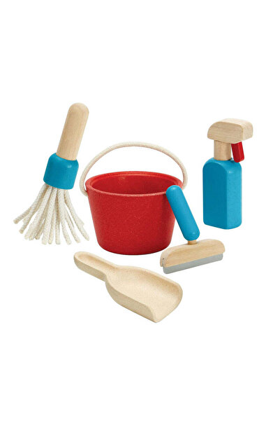 PLANTOYS Cleaning Set — Wooden Pretend Play Set