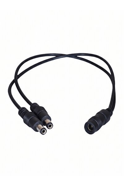 2'li Power Çoklayıcı Kablo 1 Giriş 2 Çıkış DC Adaptör Çoklayıcı Cctv Kamera Güç Kablosu KB-2P