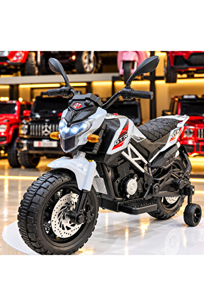 12V AKÜLÜ ÇOCUK MOTORU 3-8 YAŞ IŞIKLI MÜZİKLİ DERİ KOLTUKLU YARDIMCI TEKERLEKLİ