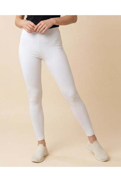 REDTAG Women White Long Length Leggings