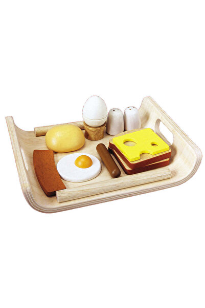PLANTOYS Breakfast Menu — Wooden Pretend Play Set
