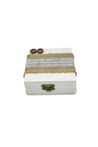 OEM Cutie pentru prima meșă de păr, pătrată 10x10x5cm, personalizată vintage