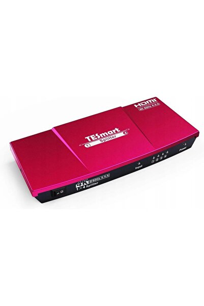 TESmart Splitter HDMI 1 intrare 4 ieșiri 4K@60Hz, HDCP 2.2, 122x54x24mm