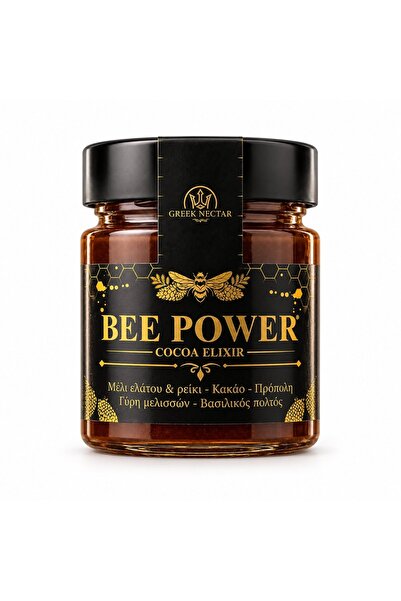 Greek Nectar BEE POWER Ελιξίριο Κακάο με Μέλι, Κακάο, Γύρη & Βασιλικό Πολτό (...