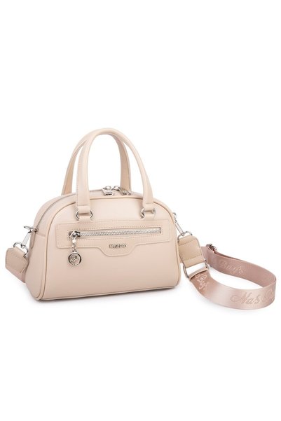Nas Bag Kadın Şık El ve Postacı Çanta (en 22 cm , boy 16 cm ) Kum