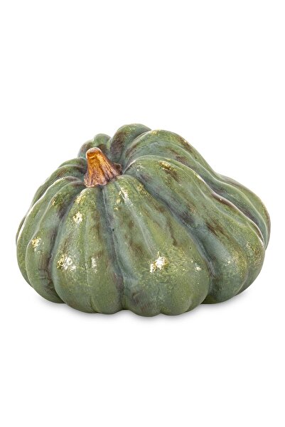 DecoDepot Ceramic pumpkin decoration, green, 14x20x20 cm