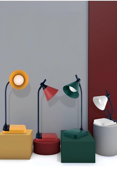 AYACO Şarjlı Dokunmatik LED Masa Lambası 2 Renk Işık Ayarlı Kademeli Parlaklık Dekoratif Gece ve Okuma Lambası WB-YD02
