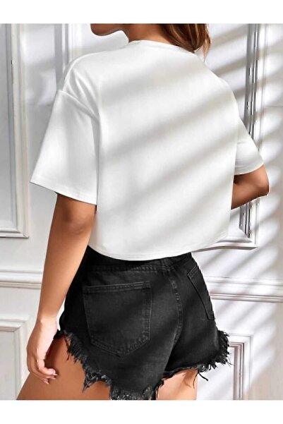 luci sports Πλεκτό T-shirt Crop Crew Neck