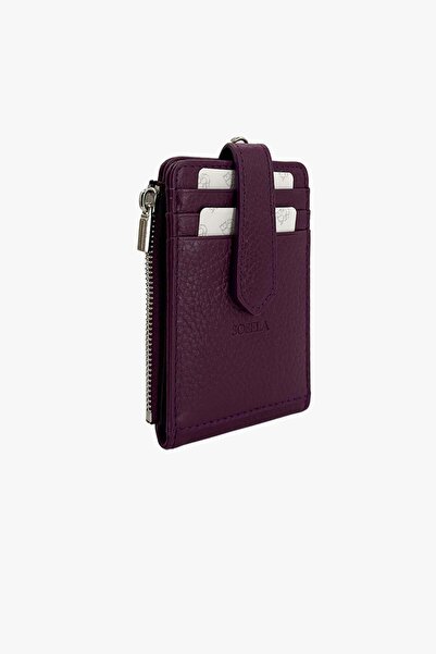 SOSELA 23-1045 Women's Purple Leather Wallet