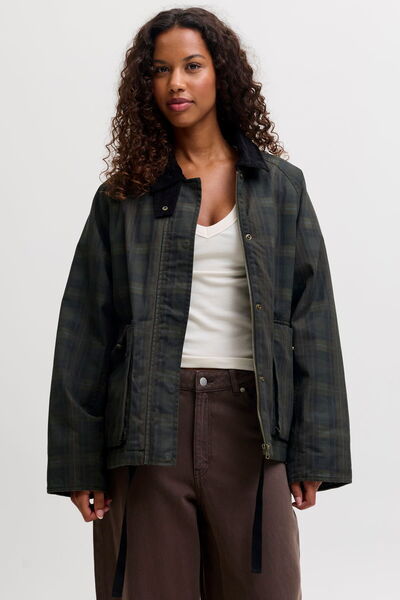 Jack & Jones Kadin Ispanyol Yaka Ekoseli Ceket - Ada