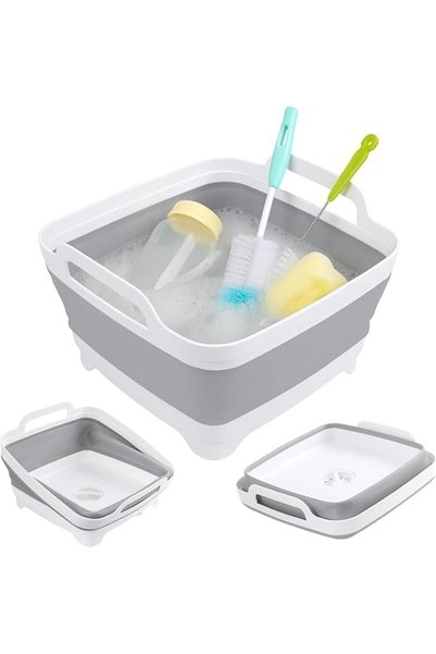 GENERAL Collapsible Wash Basin for Baby Bottles, 9L Collapsible Kitchen Sink ...