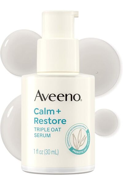 AVEENO سيروم الوجه المرطب الثلاثي بالشوفان من كالم + رستور للبشرة الحساسة، لط...