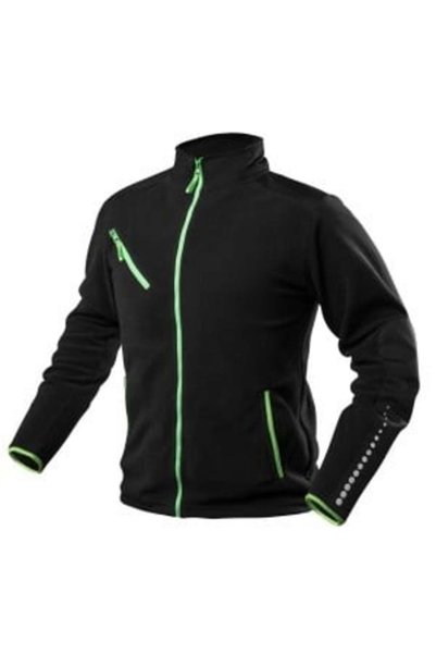 NEO Tools Jachetă de lucru din fleece, PREMIUM, neagră, cu întărituri Cordura...