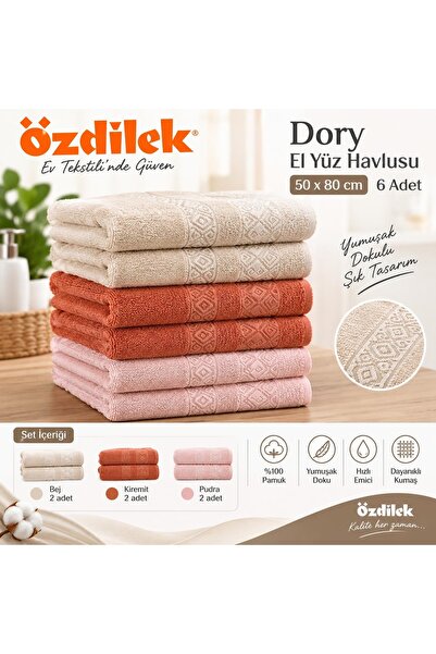Özdilek Dory 50*80cm El Yüz Havlusu 6 Adet