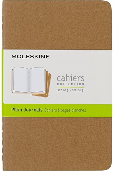 Moleskine مجموعة دفاتر يوميات 9 × 14 سم، 3 دفاتر بصفحات عادية وغلاف من الورق ...