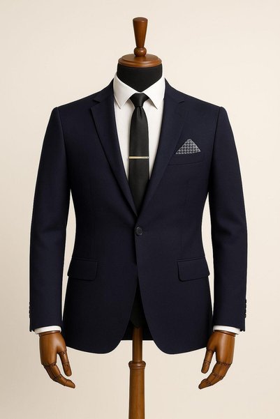 CLASSİCS MEN Men's italian cut single button blazer jacket classic and modern...