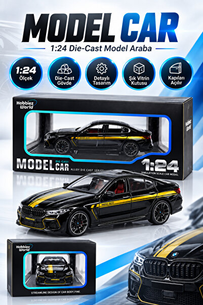 PONİKİDO BMW M5 MHB 800 1:24 Ölçek Metal Model Oyuncak Araba – Kapıları, Kapu...