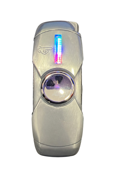 Hunter Tek Torch Pürmüz Gümüş I Love You Design Metal Puro Çakmağı & Stres Çarkı